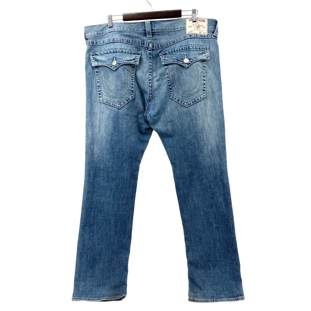 True Religion Ricky Relaxed Straight Mens 40 Medium Wash Jeans